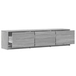 LED-es tévéállvány 165x34x40 cm Szürke Sonoma Mérnöki fa 10