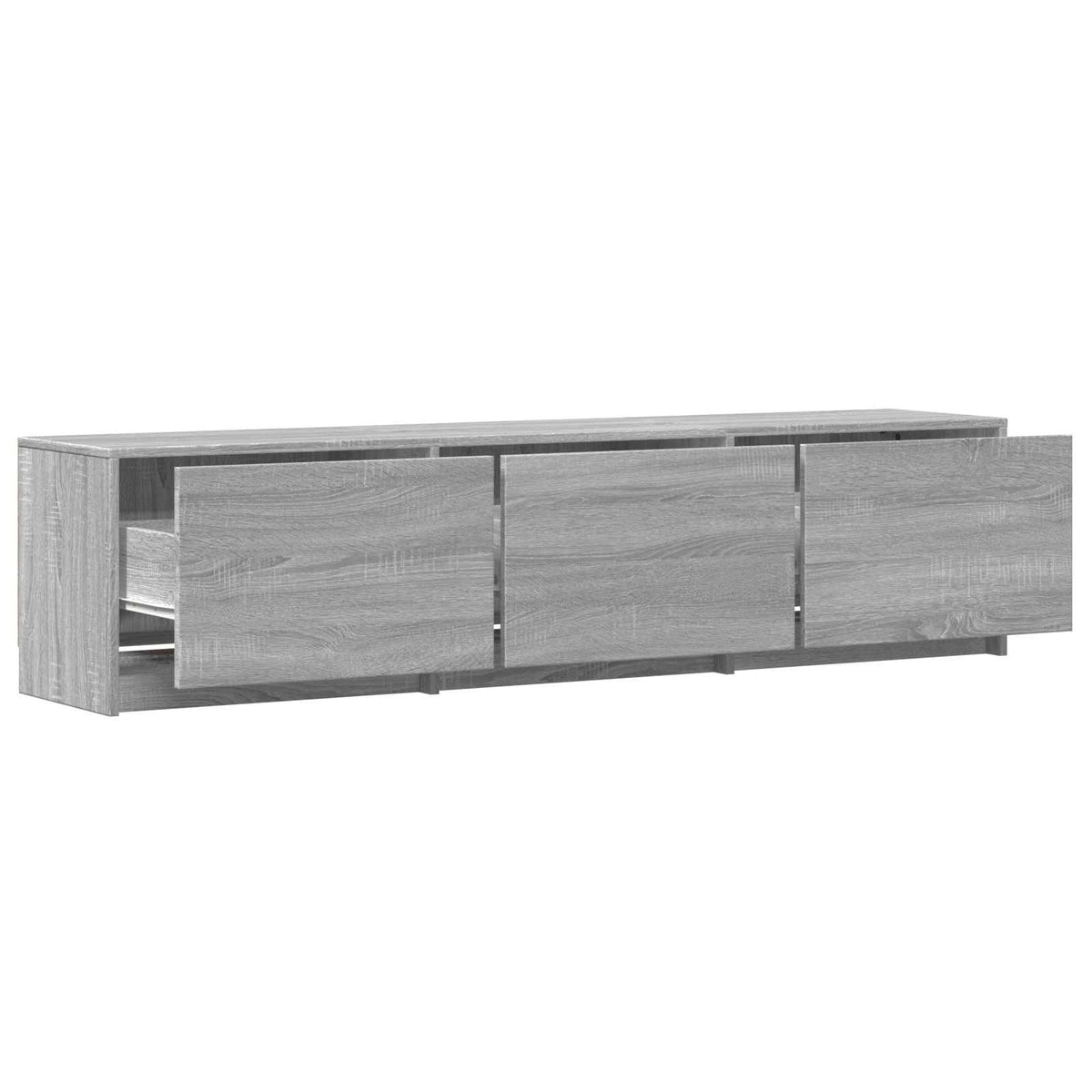 LED-es tévéállvány 165x34x40 cm Szürke Sonoma Mérnöki fa 10