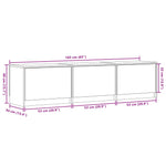 LED-es tévéállvány 165x34x40 cm Szürke Sonoma Mérnöki fa 12
