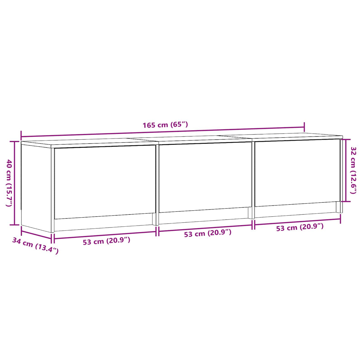 LED-es tévéállvány 165x34x40 cm Szürke Sonoma Mérnöki fa 12