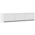 LED-es tévéállvány 165 x 34 x 40 cm Fehér Mérnöki fa 5