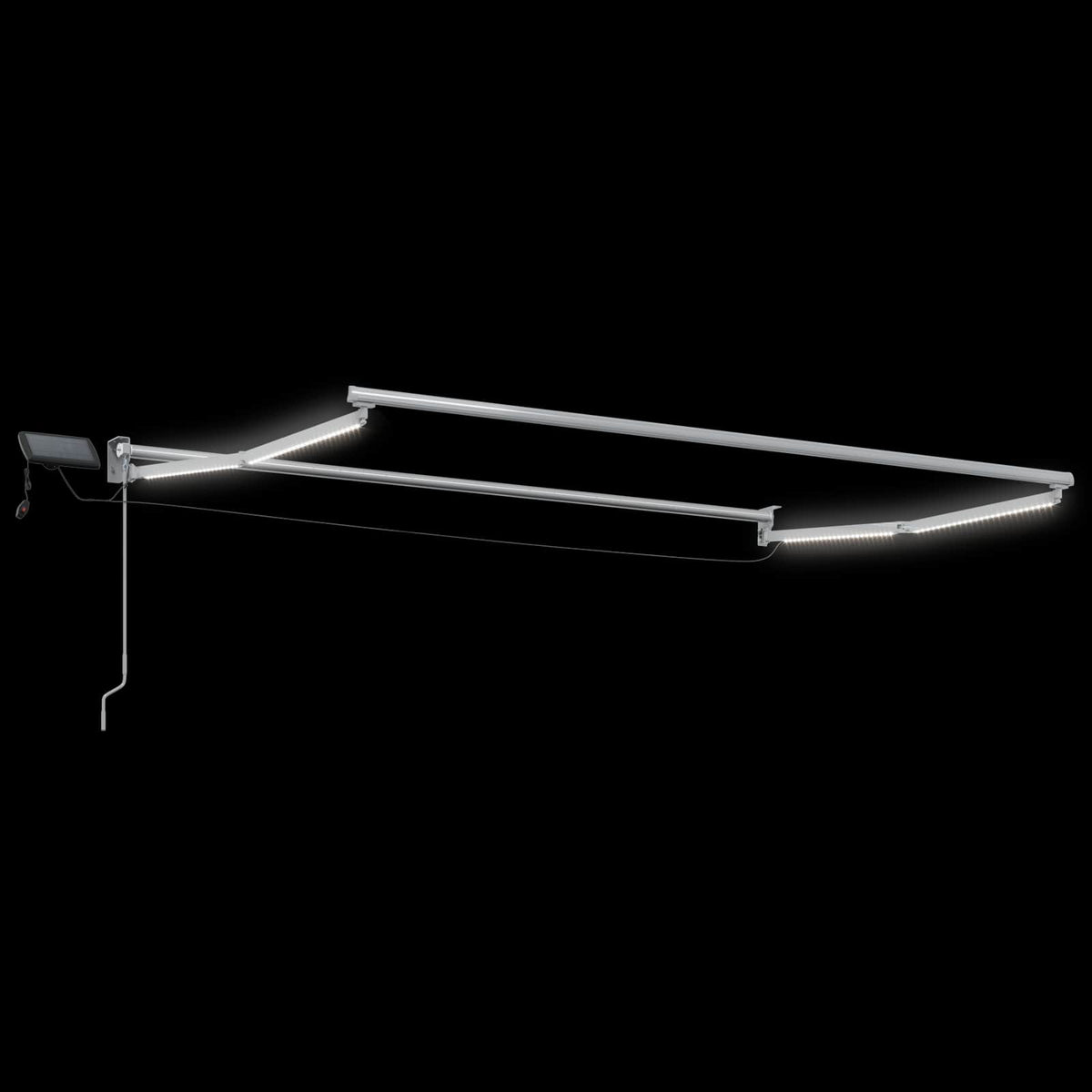LED-es, kézi kihúzható napernyő 3 x 2,5 m 6