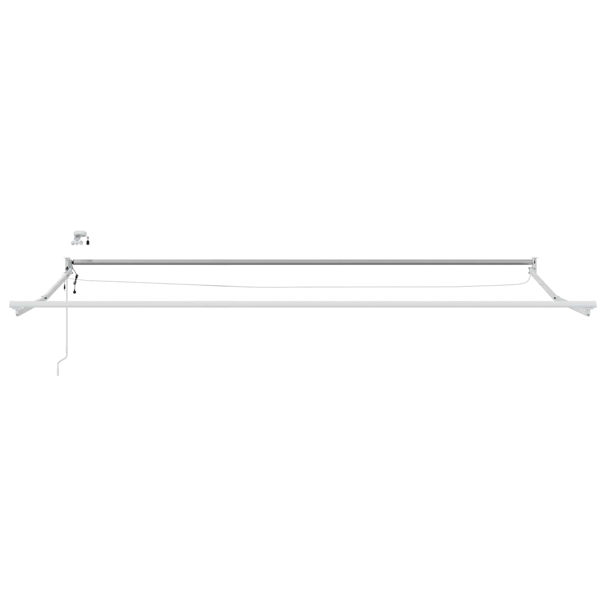Elektromos Kihúzható Napernyő Narancs és Barna 5 x 3 m 8