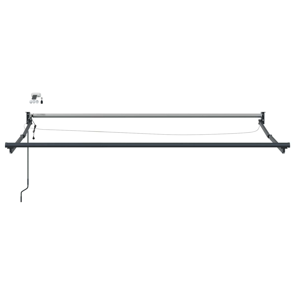 Elektromos Kihúzható Napernyő Világosszürke 3,5 x 2,5 m 7
