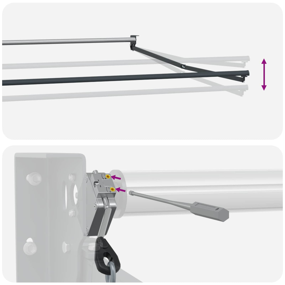 Elektromos Kihúzható Napernyő Fekete és Antracit 3,5 x 2,5 m 10