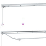 Kézi napellenző keret LED világítással Barna és fehér 4 × 3 m 11