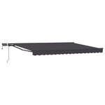 Kézi napellenző keret LED világítással Antracitszürke 4 x 2 m 2