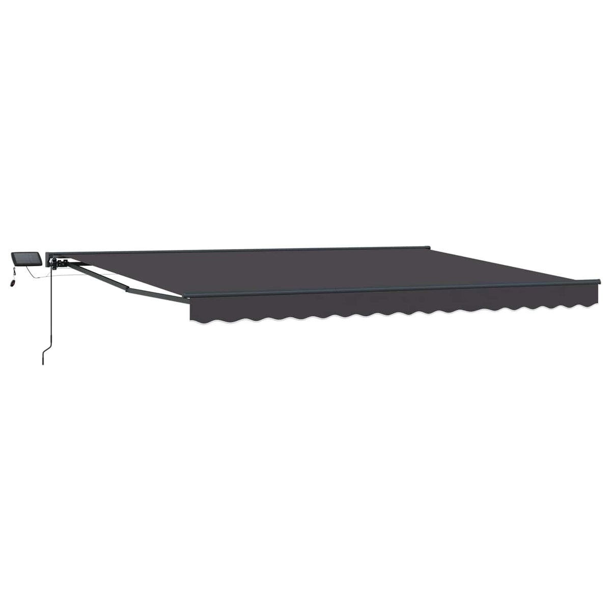 Kézi napellenző keret LED világítással Antracitszürke 4 x 2 m 2