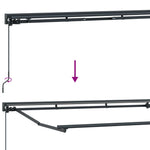 Kézi napellenző keret LED világítással Antracitszürke 4 x 2 m 11