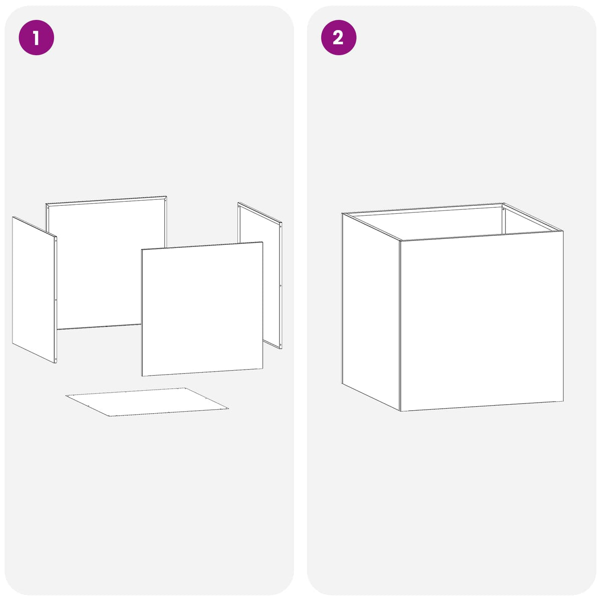Kerti cserép 2 db Antracitszürke 25 x 25 x 25 cm 7