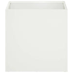 Kerti cserép 2 db Fehér 35 x 35 x 35 cm Hidegen hengerelt acél 4