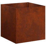 Kerti cserép 2 db Rozsdás 35 x 35 x 35 cm Időjárásálló Acél 4