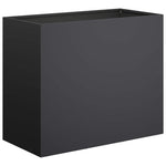 Kerti cserép 2 db Fekete 60 x 30 x 50 cm Hidegen hengerelt acél 3