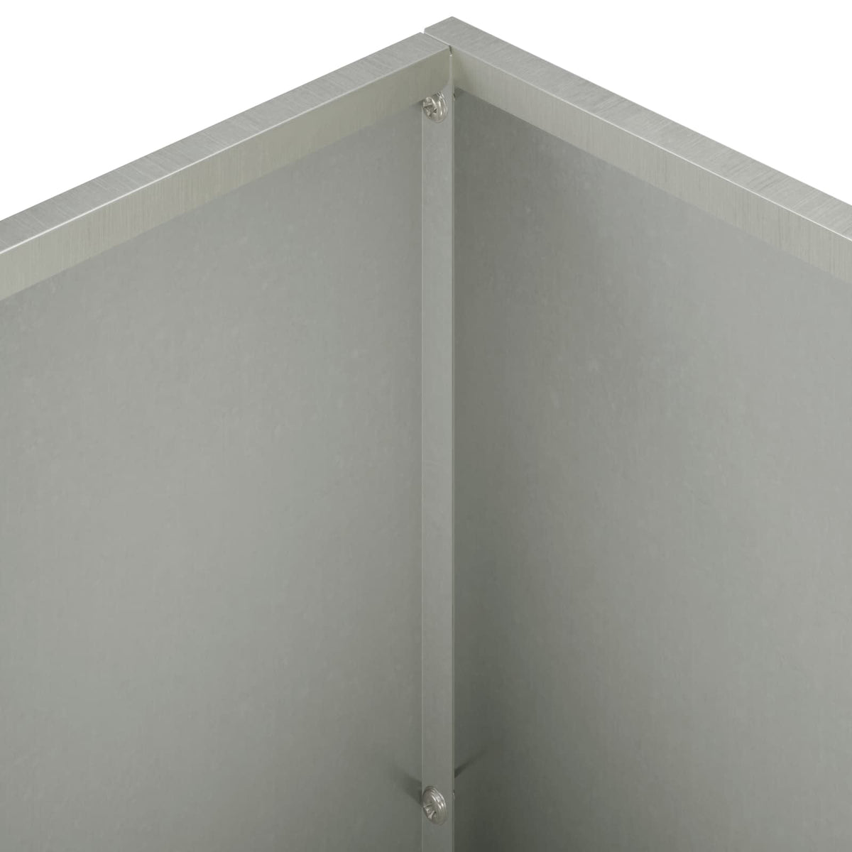 Kerti cserép 2 db Ezüst 60 x 30 x 50 cm Rozsdamentes Acél 6