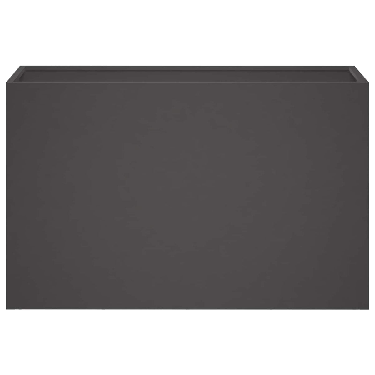 Kerti cserép 2 db Fekete 80 x 30 x 50 cm Hidegen hengerelt acél 4