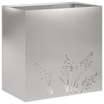Kerti cserép 2 db Ezüst 50 x 30 x 49 cm Rozsdamentes Acél 4