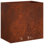 Kerti cserép 2 db Rozsdás 50 x 30 x 49 cm Időjárásálló Acél 5