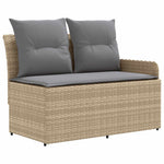 Bútor szettek 4 db Beige és Világosszürke PE Rattan 5