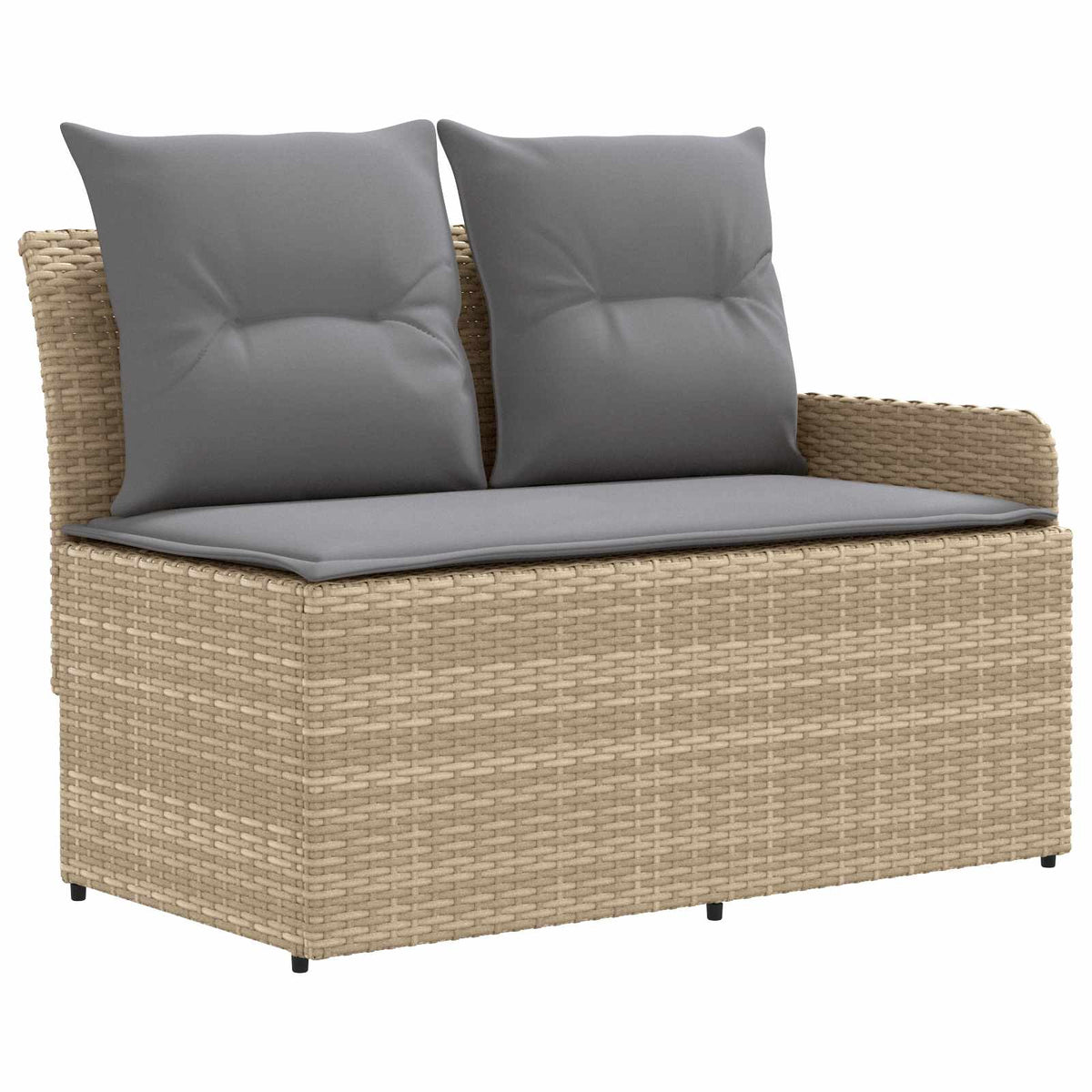 Bútor szettek 4 db Beige és Világosszürke PE Rattan 5