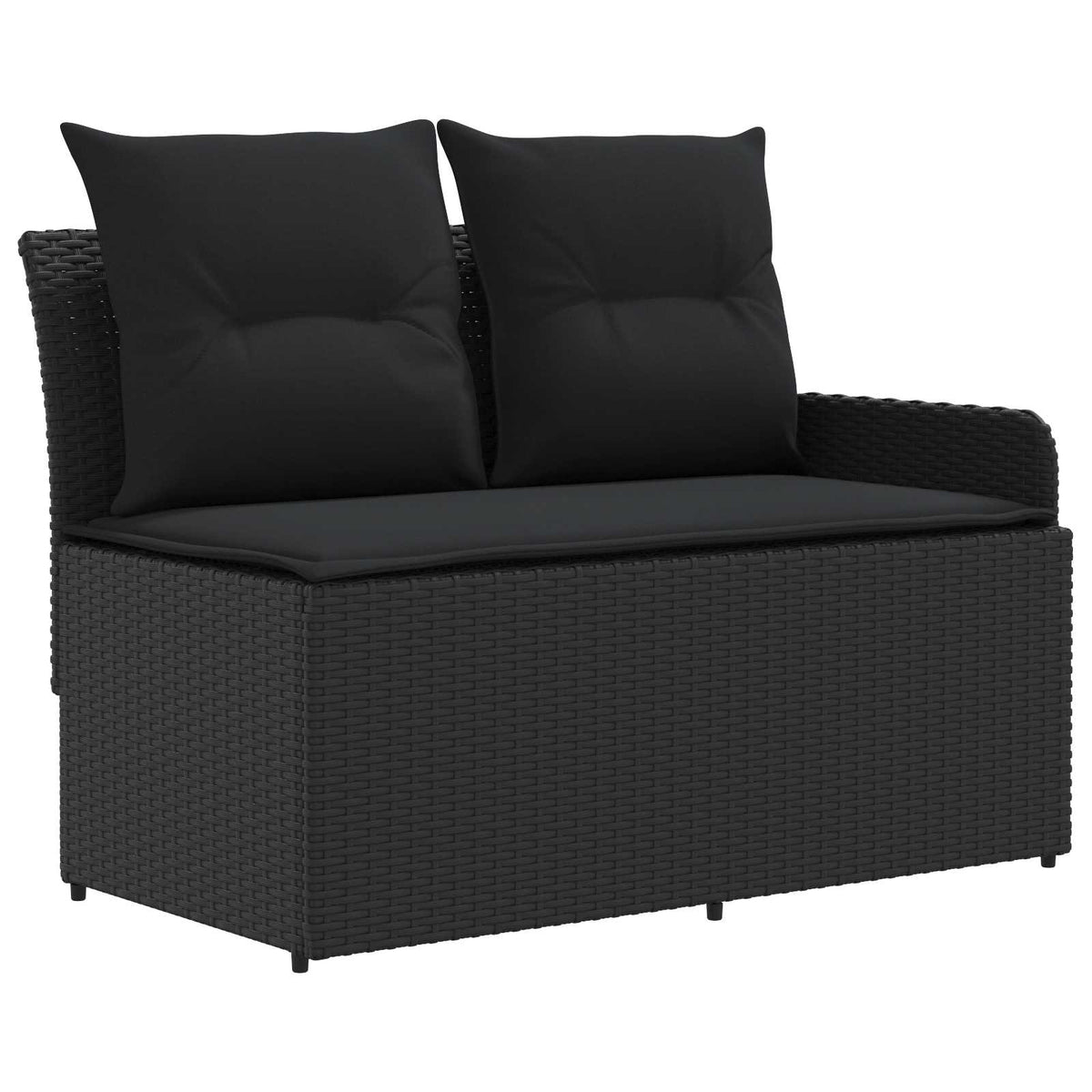 Bútor szettek 7 db Fekete PE Rattan 5