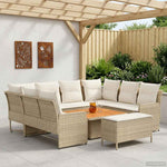 Bútor szettek 7 db Beige és krém PE Rattan 3