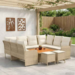 Bútor szettek 8 db Beige és krém PE Rattan 3