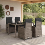 Kültéri étkező szett 5 db Világosszürke és Sötétszürke 3