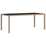 Kültéri étkező szett 9 db Beige és Krémszínű polirattan 5