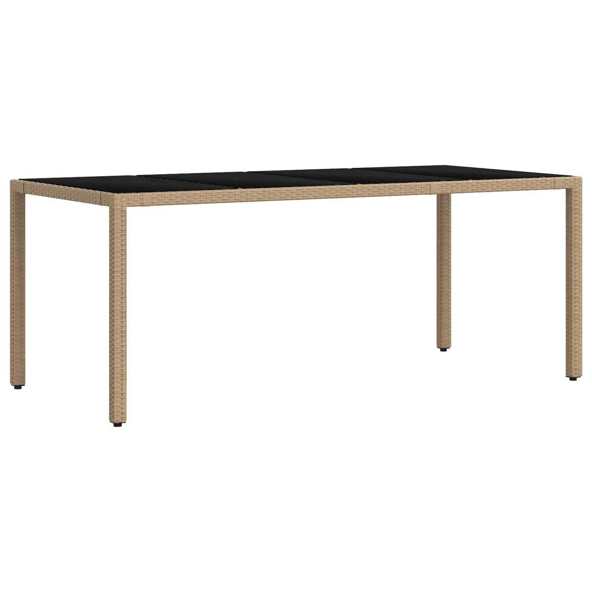 Kültéri étkező szett 9 db Beige és Krémszínű polirattan 5