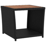 Kerti lounge szett 2 db PE rattan és porbevonatos acél 4