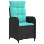 Kerti lounge szett 2 db PE rattan és porbevonatos acél 3