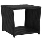 Kerti lounge szett 2 db PE rattan és porbevonatos acél 4