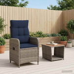 Kerti lounge szett 2 db PE rattan és porbevonatos acél 3