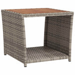 Kerti lounge szett 2 db PE rattan és porbevonatos acél 5