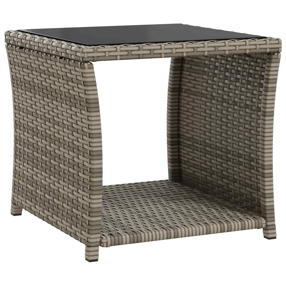 Kerti lounge szett 2 db PE rattan és porbevonatos acél 5