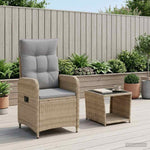 Kerti lounge szett 2 db Beige és Világosszürke 3