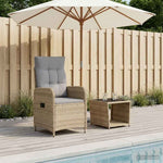 Kerti lounge szett 2 db Beige és Világosszürke