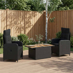 Kültéri étkező szett 3 db Fekete