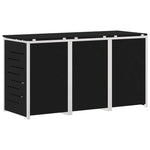 Kerekes Hulladékgyűjtő Tárolás for 3 Bins 240L Fekete 9