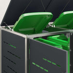 Kerekes Hulladékgyűjtő Tárolás for 2 Bins 240L Antracitszürke 5