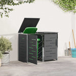 Kerekes Hulladékgyűjtő Tárolás for 2 Bins 240L Antracitszürke 4