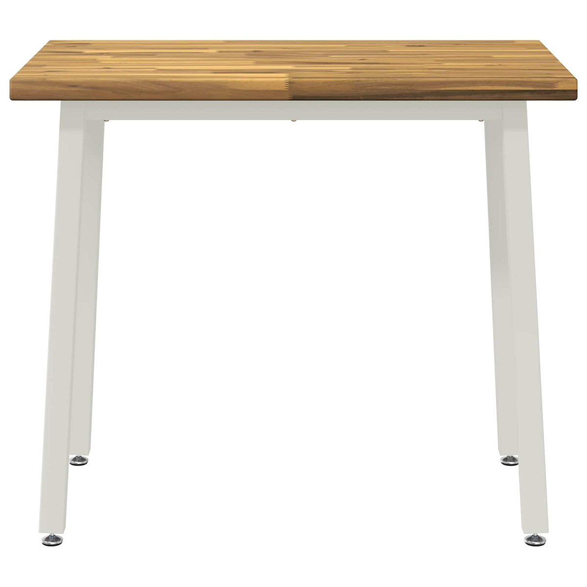 90 x 55 x 75 cm Tömör Akácfa Fehér Négyszögletes 3