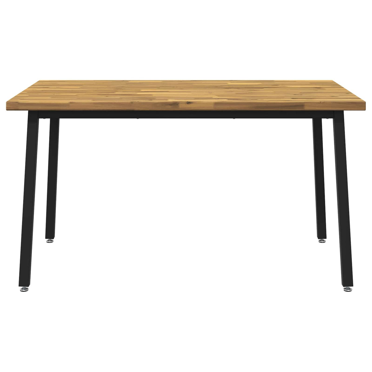 140 x 70 x 75 cm Tömör Akácfa Fehér és Fekete Négyszögletes 4