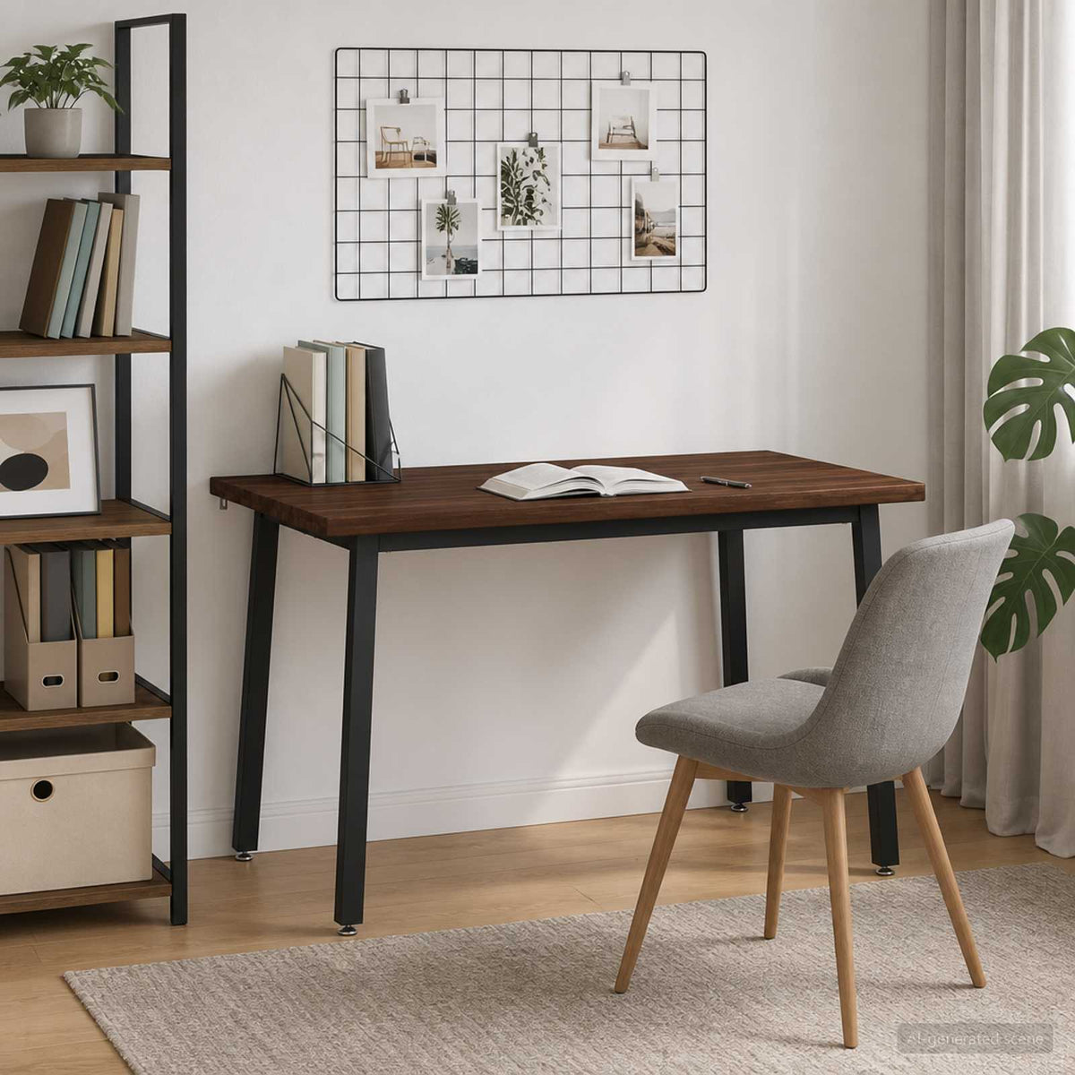 120 x 70 x 75 cm Tömör Akácfa Sötétbarna és Fekete 3