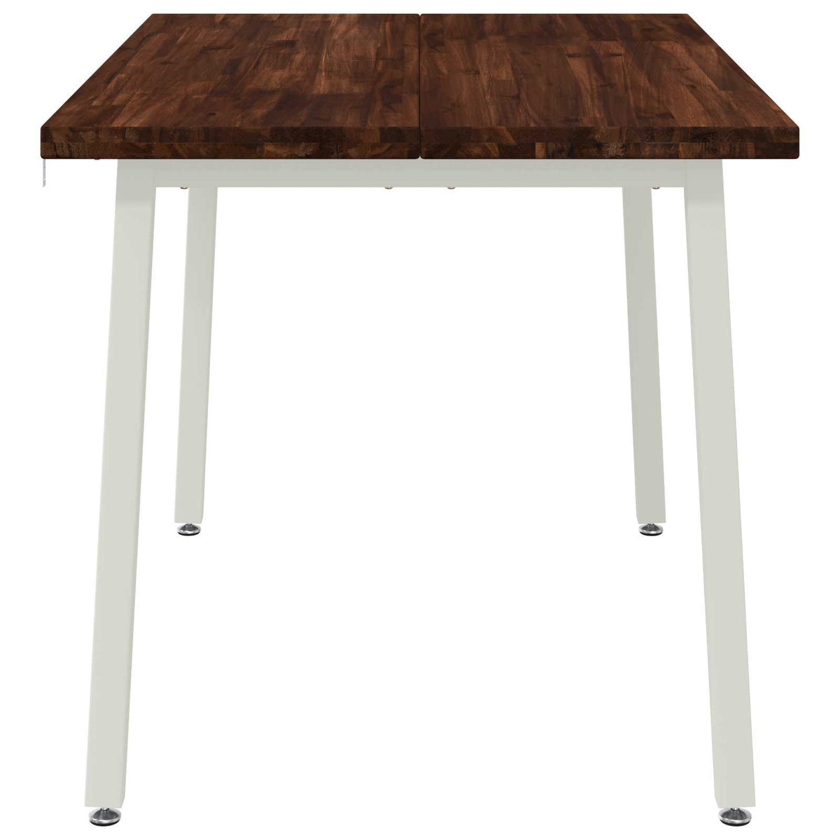 120 x 80 x 75 cm Tömör Akácfa Sötétbarna és fehér Négyszögletes 5