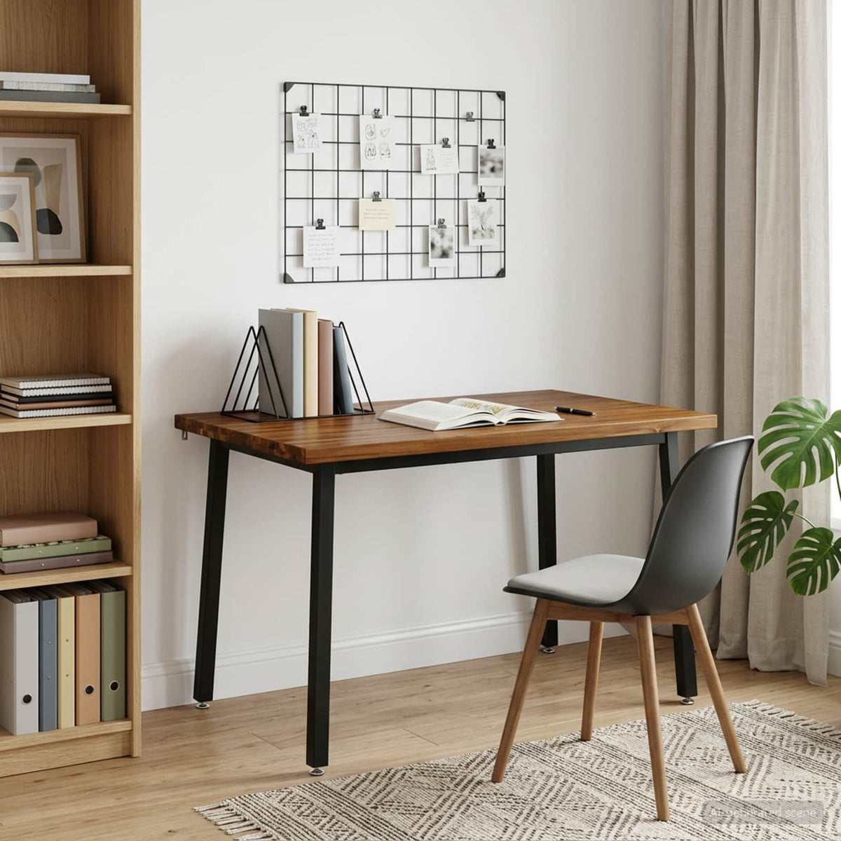 120 x 70 x 75 cm Tömör Akácfa Természetes és Fekete 3
