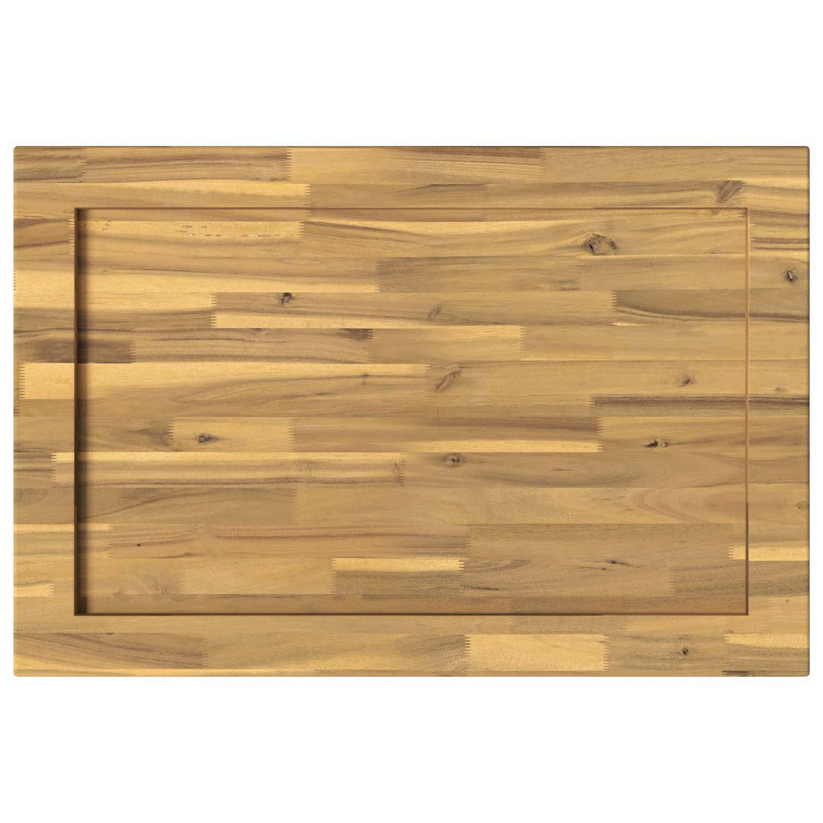 Téglalap Asztallap 110 x 60 x 3,2 cm Négyszögletes Tömör Akácfa 5