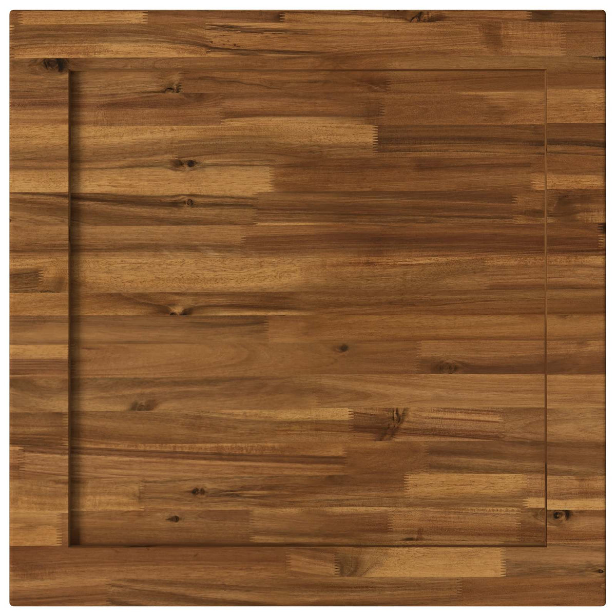 Téglalap Asztallap 80 x 70 x 3,2 cm Négyszögletes Tömör Akácfa 5