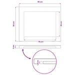 Téglalap Asztallap 90 x 50 x 3,5 cm Négyszögletes Tömör Akácfa 9
