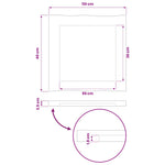Téglalap Asztallap 90 x 50 x 3,5 cm Négyszögletes Tömör Akácfa 9